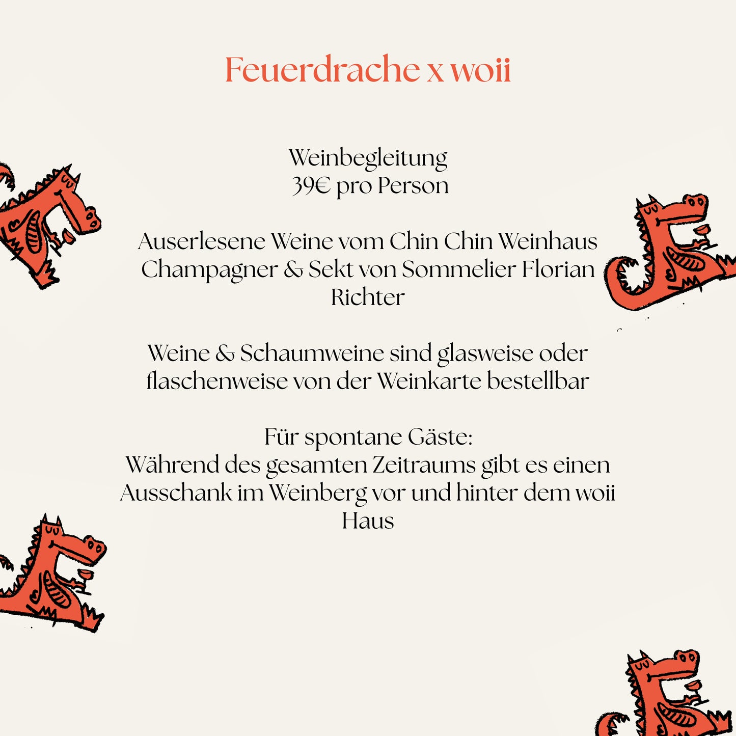 Schlemmerwochenmenü Restaurant Feuerdrache x woii